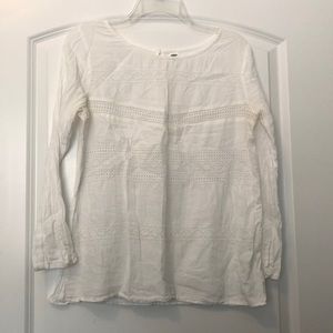 White long sleeve cotton shirt
